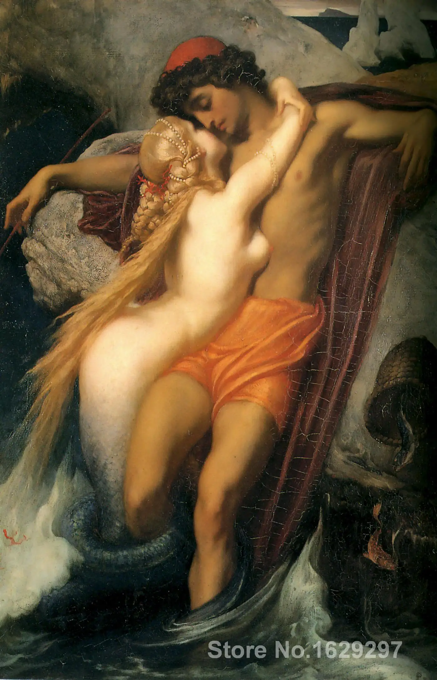 

wall art modern The Fisherman And The Syren Frederic Leighton Paintings Hand painted High quality