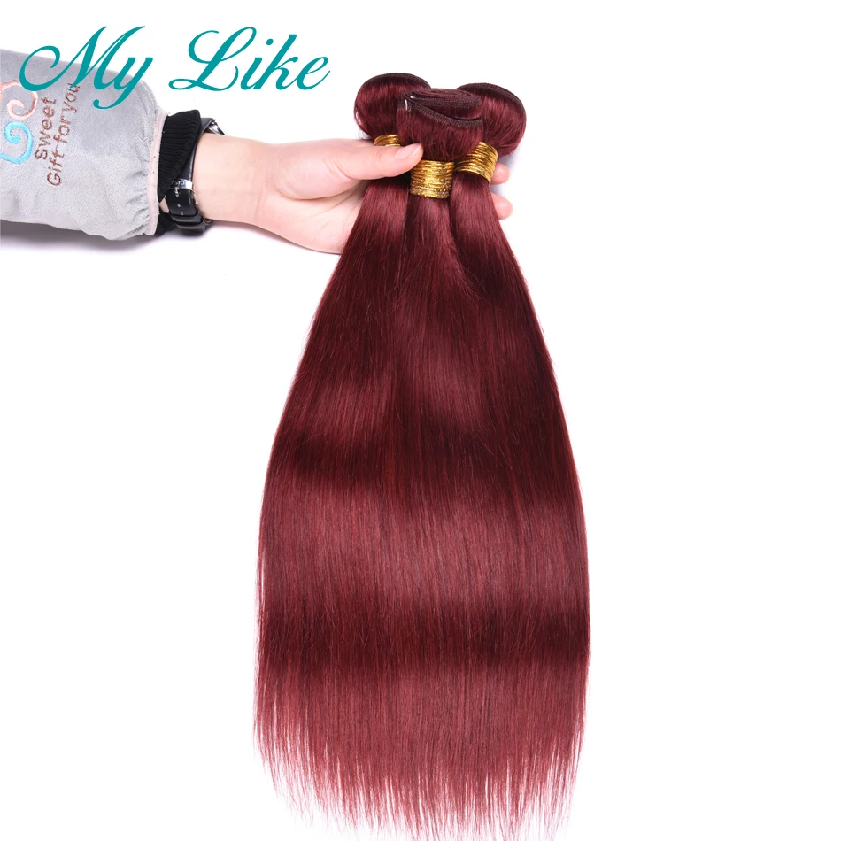 My Like Pre-colored Mink Brazilian Hair Weave Bundles #33 Red Non-remy Straight Weave Human Hair Extensions 4 Bundles Deals My Like Pre-colored Mink Brazilian Hair Weave Bundles #33 Red Non-remy Straight Weave Human Hair Extensions 4 Bundles Deals