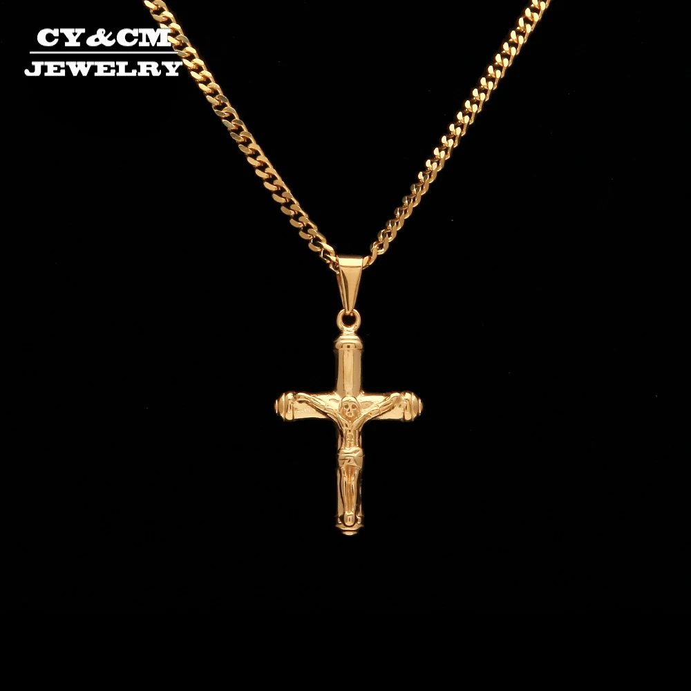 CY & CM крест Христос мужские и женские из нержавеющей стали хип хоп католические
