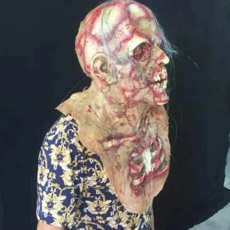 HalloweenHorror Latex Zombie Mask Props Masquerade Halloween Festive Party Realistic Zombie Dress Up Ghost Scary Masks