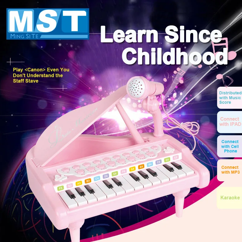 

Kids Musical Piano Instruments Electronic Microphone Toy Developmental Music Keyboard Educational Music Toys For Children