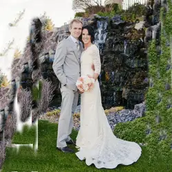 Горячее богемное свадебное платье 2019 элегантное кружевное свадебное платье с v-образным вырезом es Половина рукава Бохо пляжное свадебное
