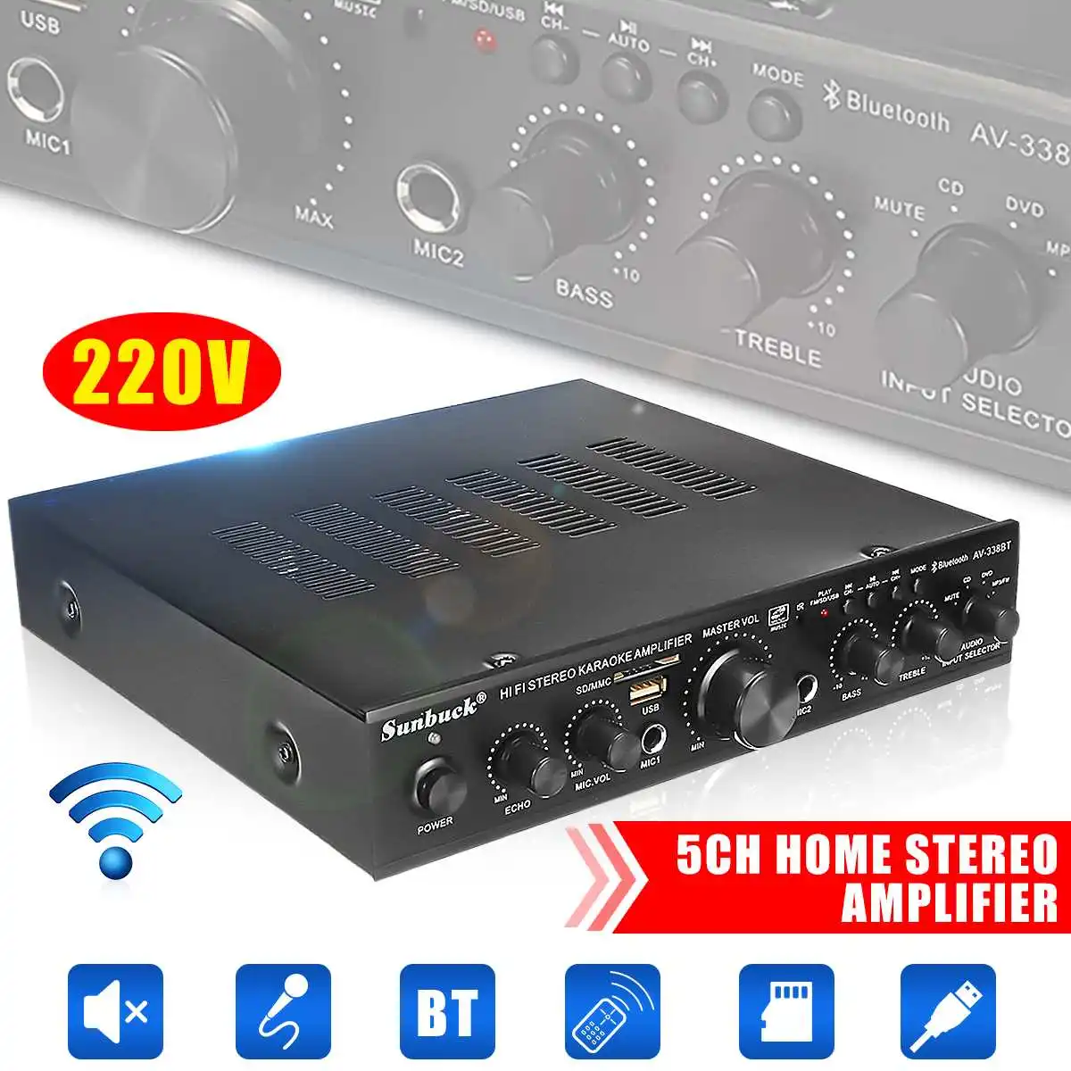 600 Вт домашние усилители аудио Hifi бас аудио усилитель мощности домашний кинотеатр усилитель для сабвуфера домашний усилитель 5,1