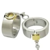 acechannel Brushed stainless steel wrist ankle cuffs with padlock bondage restraint set adult game sex handcuffs ► Photo 2/4