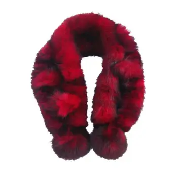 

Women's winter thicken warm thermal short style natural rabbit fur scarf lady's genuine fur scarf shawl TB368