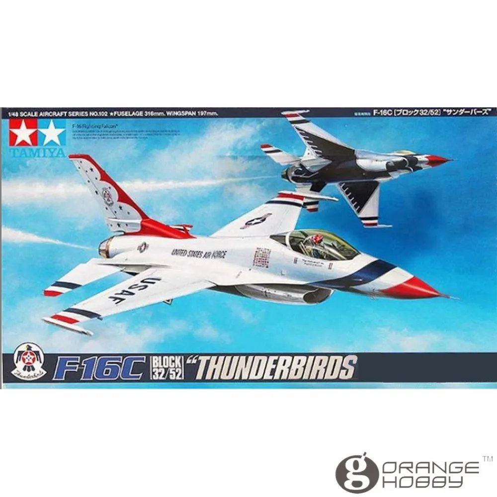 

OHS Tamiya 61102 1/48 F16C Block 32/52 Thunderbirds Assembly Airforce Model Building Kits G