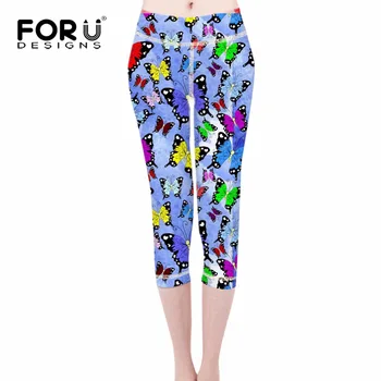 

FORUDESIGNS 2019 Fashion Women Leggings 3D Butterfly Woman Fitness Legging For Girls Velet Bodybuilding Breath Lady Pencil Pants