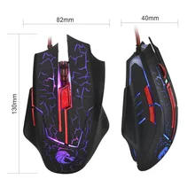 Профессиональная игровая мышь 6D 5500 dpi регулируемые проволочные оптические светодиодный подсветка компьютерные мыши USB кабель мышь для портативных ПК