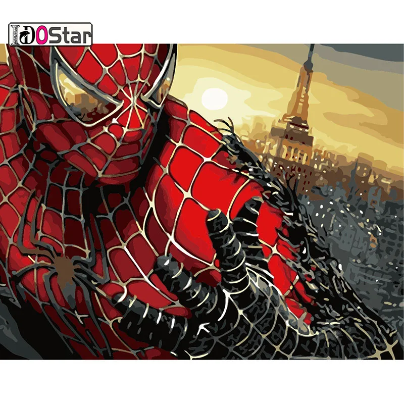 

Painting By Numbers poster spiderman coloring by numbers Pictures Home Decor canvas Decorations Modular pictures