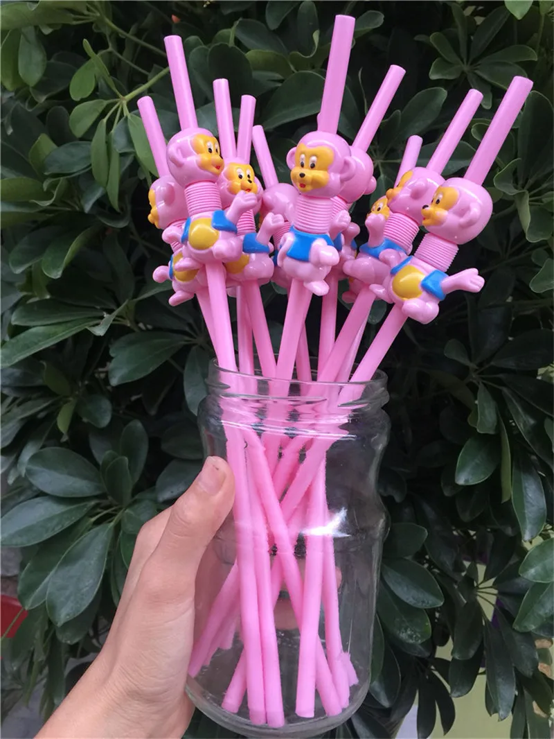 5PcsSet Cartoon Animal Straws for Children's Day Party Decorations Birthday Holiday Supplies Drinking Straws Disposable PT18 (8)
