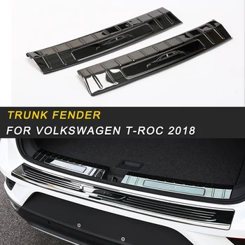 

Stainless Steel Rear Trunk Pad Fender for Volkswagen T-ROC 2018 Rear Bumper Foot Plate