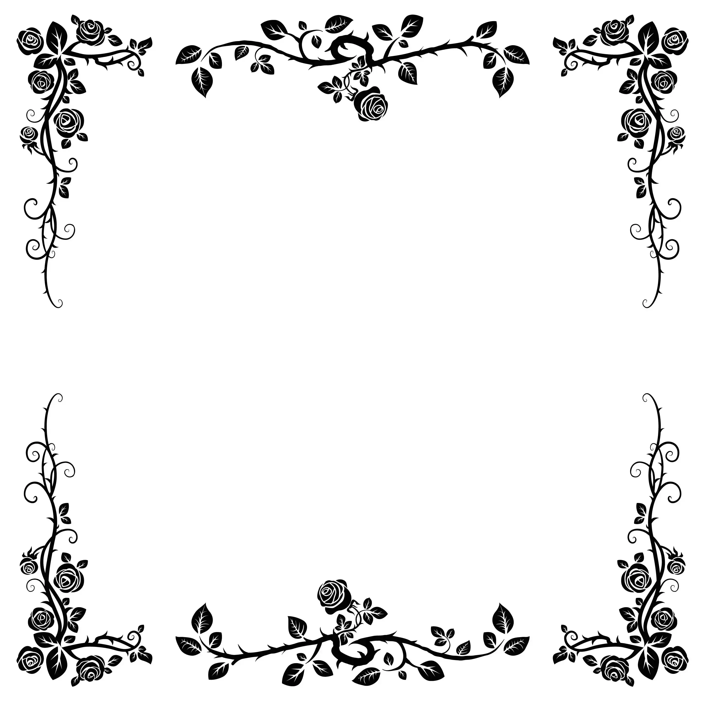 azsg floral border clear stamps for scrapbooking diy clip art /card making  decoration stamps crafts