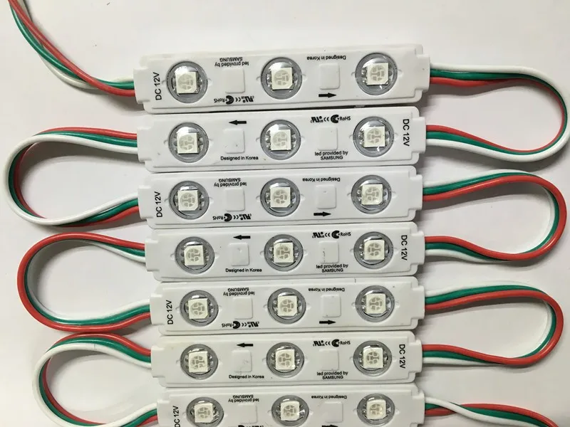 DHL 500 шт. WS2811 IC DC 12 В 3 300ledsmd 5050 RGB Цифровой светодиодный пиксель Водонепроницаемый светодиодный модуль string свет сад Бордовый + LED контроллер