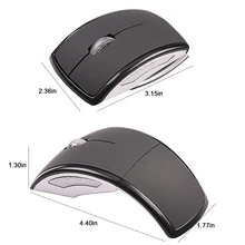 Беспроводная мышь, 2,4 г, компьютерная мышь, складная, для путешествий, ноутбука, бесшумная мышь, мини мыши, USB, нано-приемник для ноутбука, ПК, рабочего стола