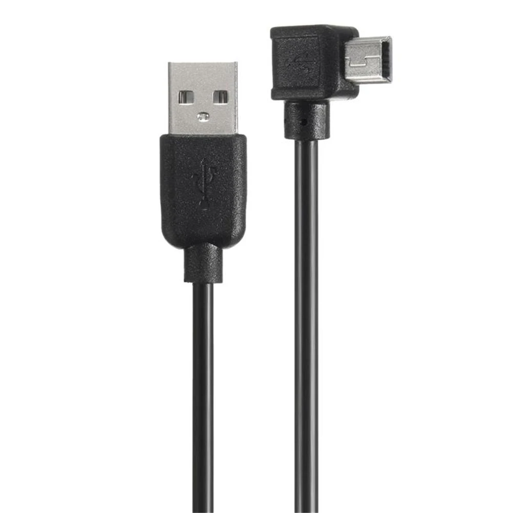 SGM Mini USB 5pin мужской 90 градусов под углом к USB 2,0 Мужской Черный зарядный кабель для синхронизации данных