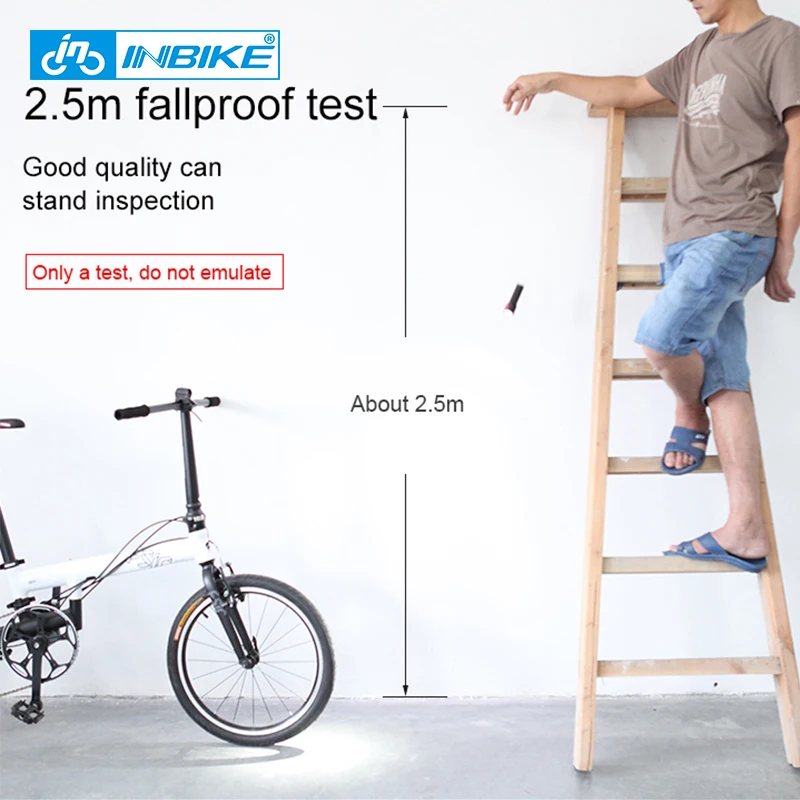 INBIKE دراجة ضوء دراجة مضيا الصمام الدراجة الجبهة ضوء الدراجات 1000 شمعة للماء USB قابلة للشحن المصباح ركوب الدراجات مصباح