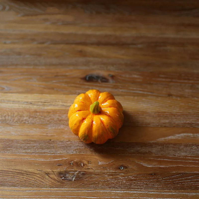 1 шт. 7 см искусственные поддельные овощи фрукты Моделирование Реалистичная модель кухня домашний декор - Цвет: pumpkin