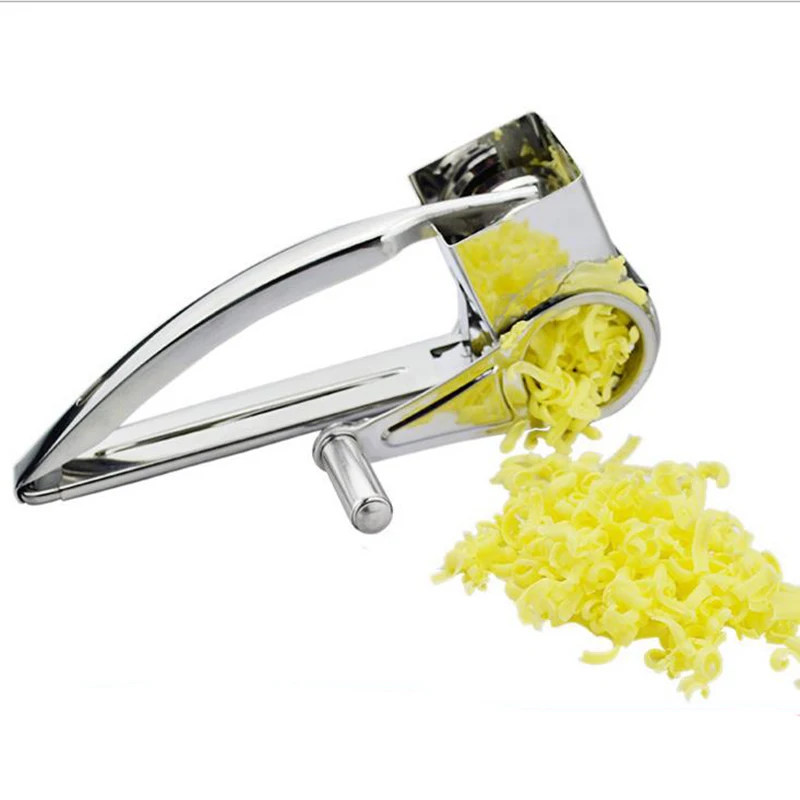 

Rotary Cheese Grater Stainless Steel Cheese Slicer Shredder Butter Cutter Kitchen Gadgets