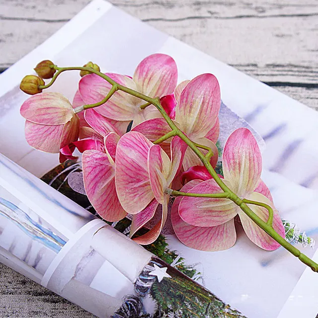 3D Printing Artificial Orchid Flowers For Home Decoration Butterfly Orchid Fake Flowers Wedding Decoration Flowers Artificial