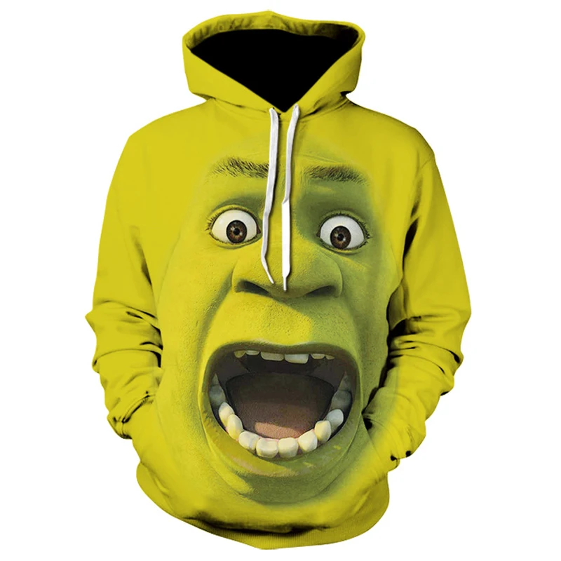 

men's fashion Shrek 3d hoodies Shrek Shirt Funny hoodie hip hop Streetwear 3d Print sweatshirts