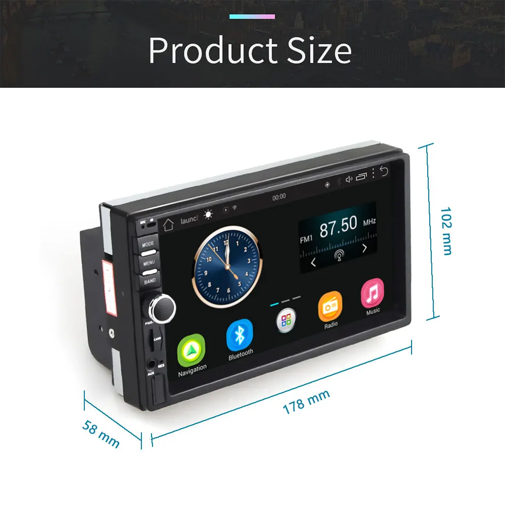 Автомагнитола AMPrime 2 din Android GPS Wi Fi 7 ''сенсорный экран MP5 плеер|Автомобильные