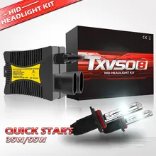 HESITE 2PCs 12V DC 35W 55W 9005 HB3 Slim Ballast Kit HID Xenon Headlight Bulb Auto
