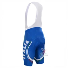 Italia синие велотрусы мужская верхняя одежда велосипед Велоспорт 19D Coolmax гелевая подкладка для верховой езды нагрудник шорты для велоспорта