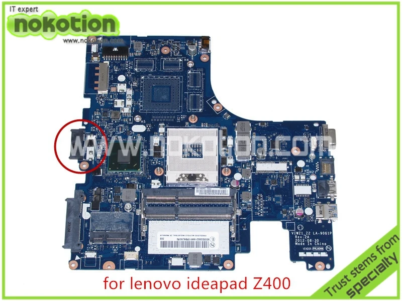 NOKOTION VIWZ1 Z2 LA-9061P Rev 2A материнская плата для lenovo Ideapad Z400 ноутбуков FRU 04W4140 intel HD4000 HM76