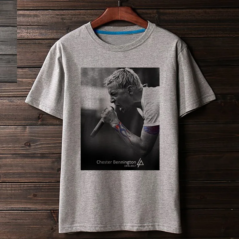 

2018 Linkin Park 3D Print Cotton Men T-shirt Chester Bennington Loose Quality Comfortable Homme Fans Costume