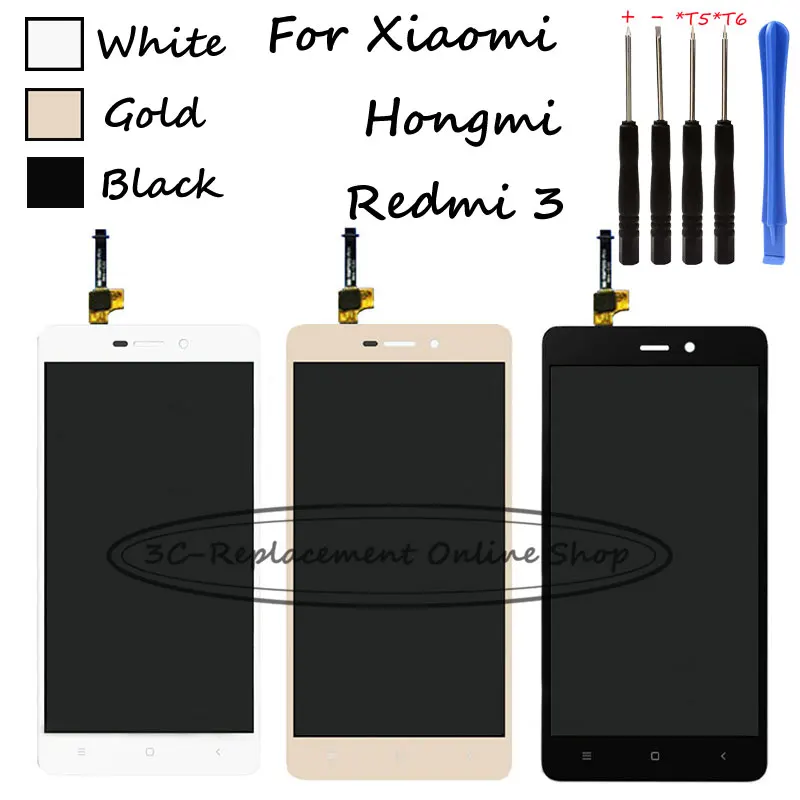 

For Xiaomi Hongmi Redmi 3 3S Pro Redmi3 3s Pro / Redmi 3 Pro / Redmi 3 Prime LCD Display + Touch Screen Digitizer Assembly Tools
