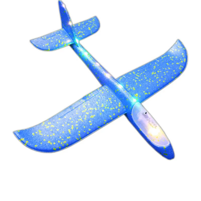 48 см с лампой DIY ручной бросок Летающий планер самолеты пена модель аэроплана наполнители Летающий планер открытый Airline игрушки подарок для детей