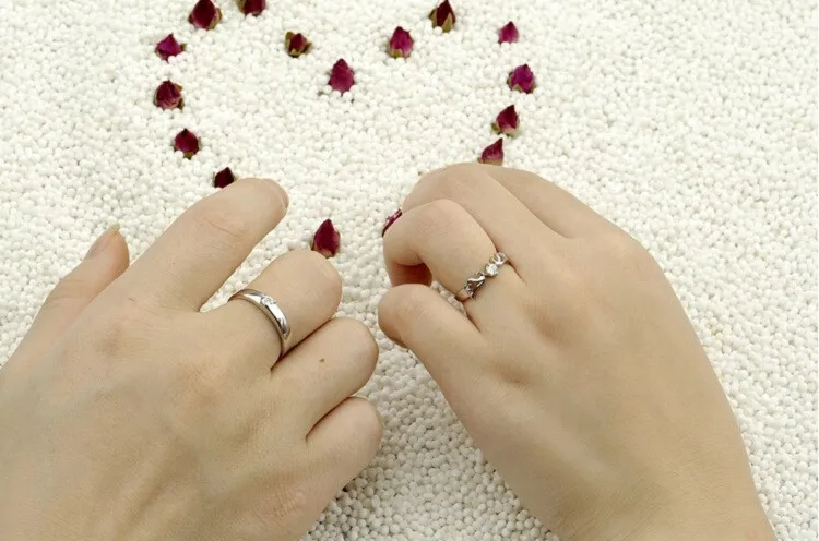 Uloveido подвески 15% пара кольца анель серебряное обручальное кольцо с камнями обручальные кольца ювелирные изделия для женщин мужчин anillos j001 Обручальные Кольцо женское бижутерия