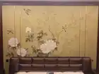Классические шелковые обои с ручной росписью цветы сливы ручная роспись обои много искусства и фона на выбор