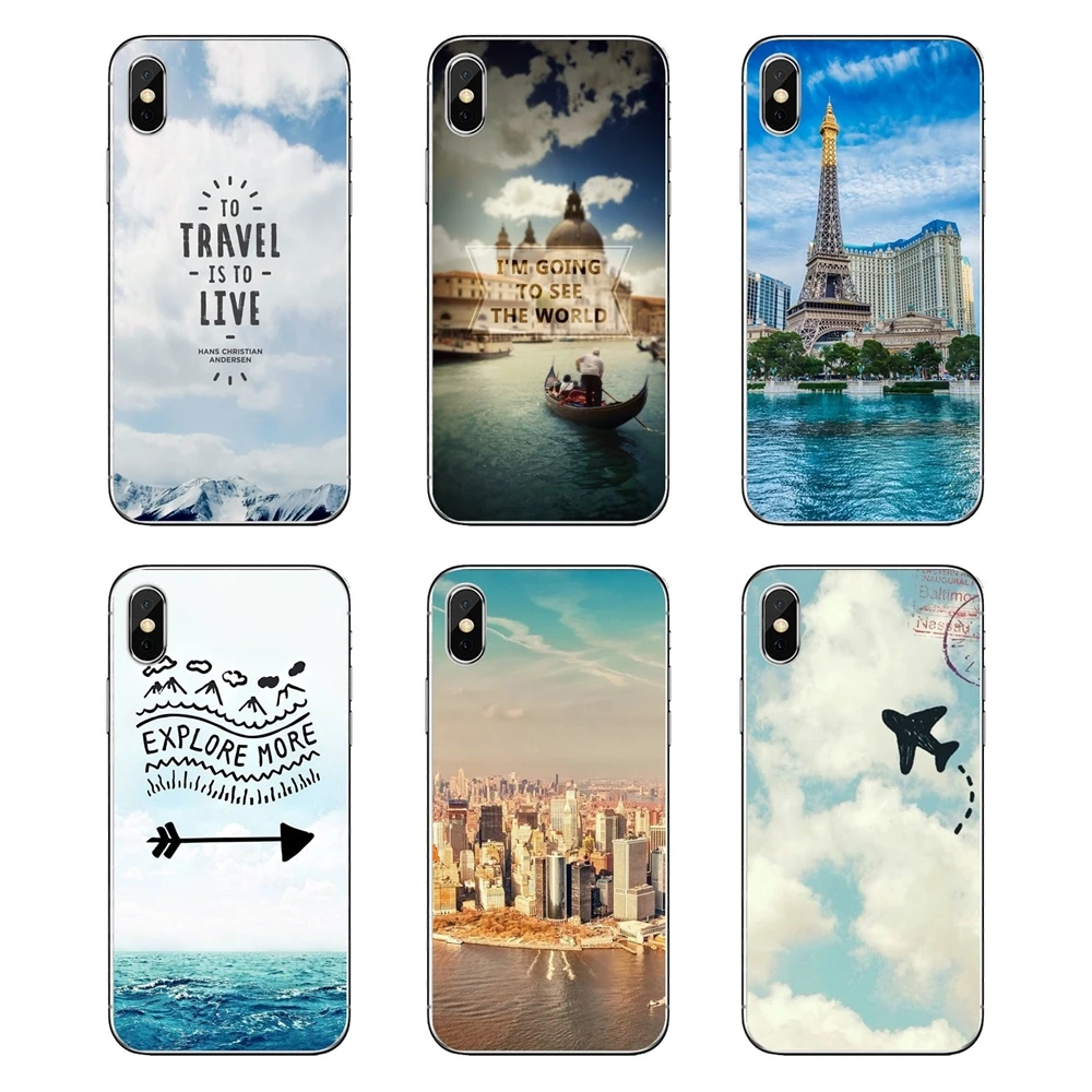 

For Samsung Galaxy Note 8 9 S9 S10 A8 A9 Star Lite Plus A6S A9S Soft Transparent Shell Covers Travel Wallpaper