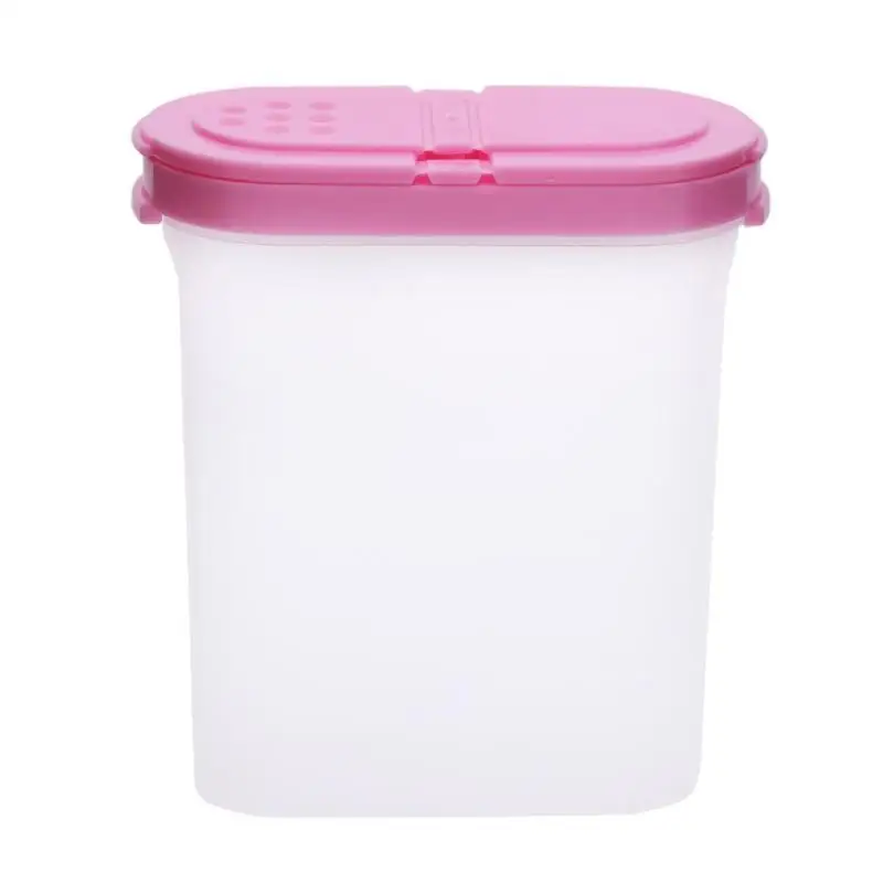 Пластиковый кухонный контейнер для еды, герметичный контейнер для хранения зерен, 2 крышки для сортировки риса, контейнер для хранения