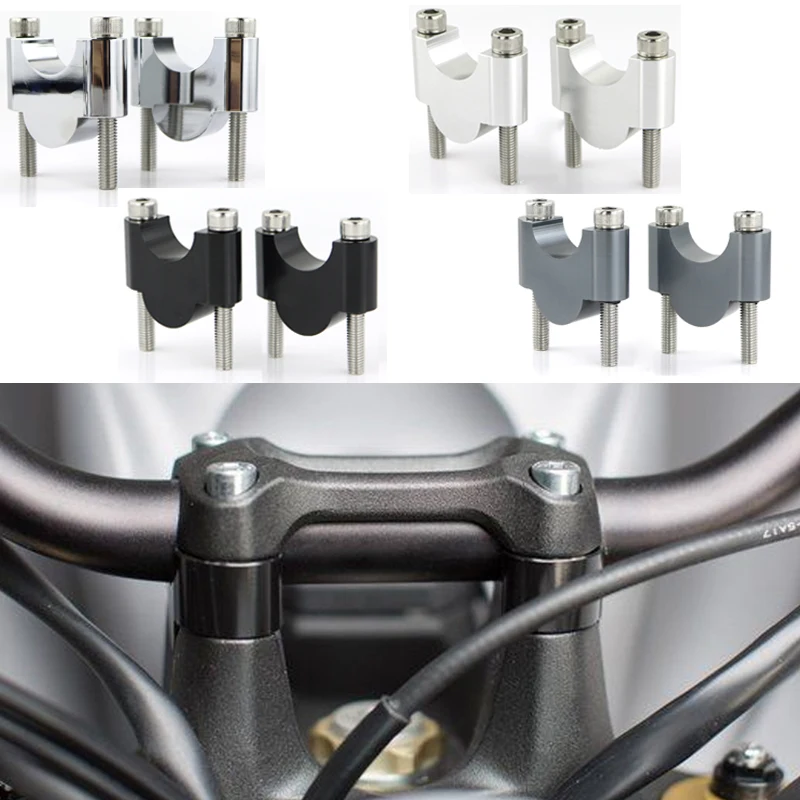 

1 1/8" 28mm Handlebar Risers Mounting Bar Riser CNC Billet For Aprilia Mana 850 Dorsoduro 750 Dorsoduro 900 1200 Caponord 1200