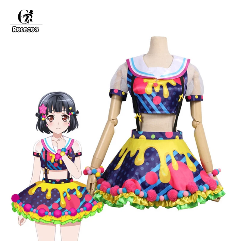 

ROLECOS Anime BanG Dream! Cosplay Costumes Poppin Party Ushigome Rimi Costume Party Skirt for Women Cosplay Costume Party Skirt