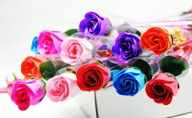 32 шт./партия имитация цветка розы мыло подарки к празднику ручной работы Рождество Свадьба или День Святого Валентина подарок красочное мыло для ванной