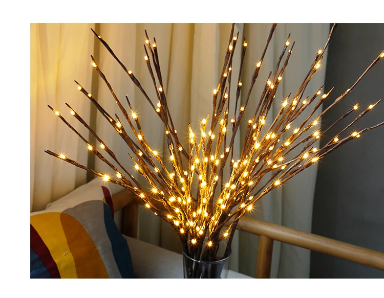 

Simulation branch LED lights ins Nordic RoStyle for bedroom pub outdoors decorative String 20leds/pc