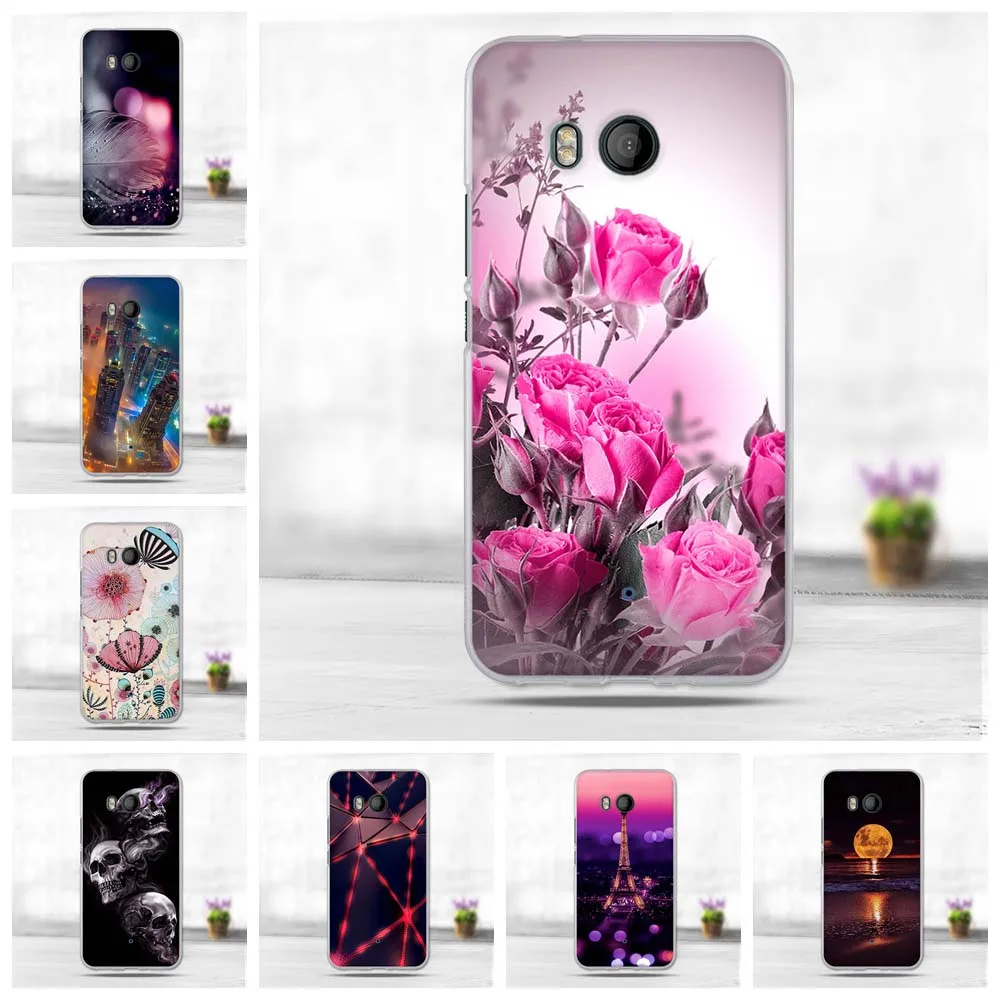 Милый Тонкий силиконовый чехол накладка для HTC U11 с мультипликационным принтом