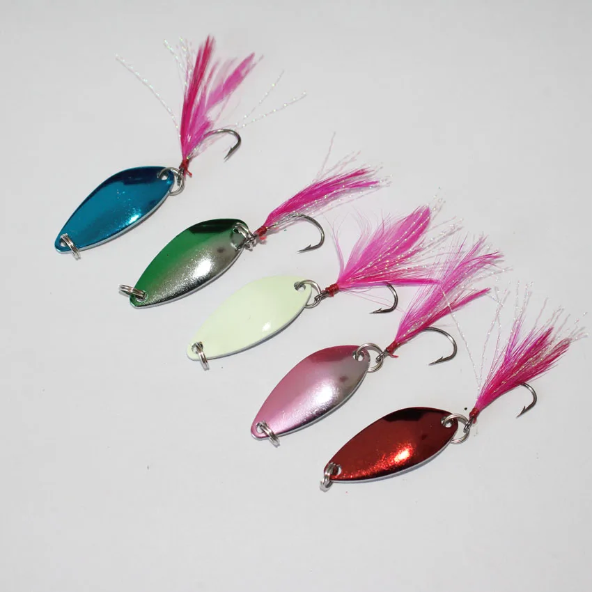 3.5g mixed weight 3.2cm Spinner Spoon Fishing Lure Metal Lures Colorful