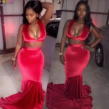 Красные бархатные сексуальные женские юбки Русалка Высокая талия на заказ юбки для официального приема Новое поступление вечерние юбки высокого качества