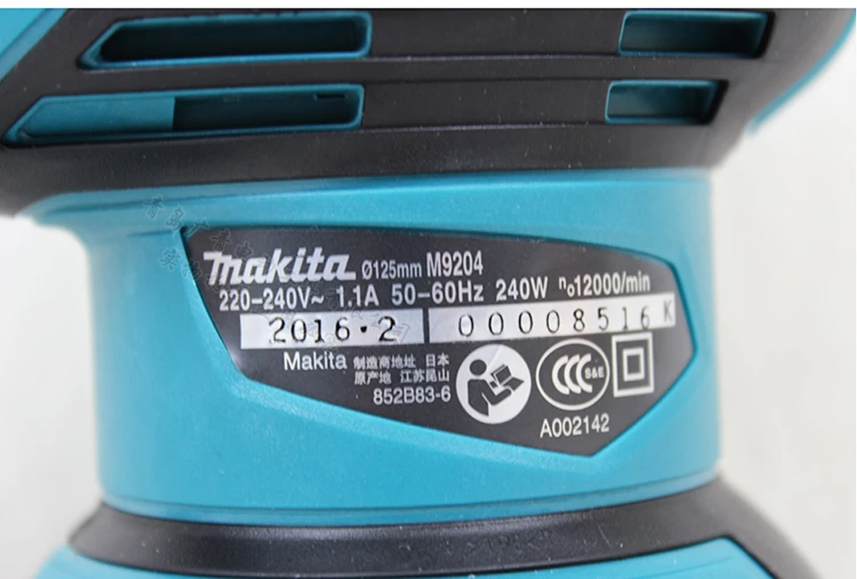 Японский Makita M9204B Дровосек шлифовальный диск шлифовальный станок дерево Полировальный Инструмент для мебели 240 Вт 125 мм("