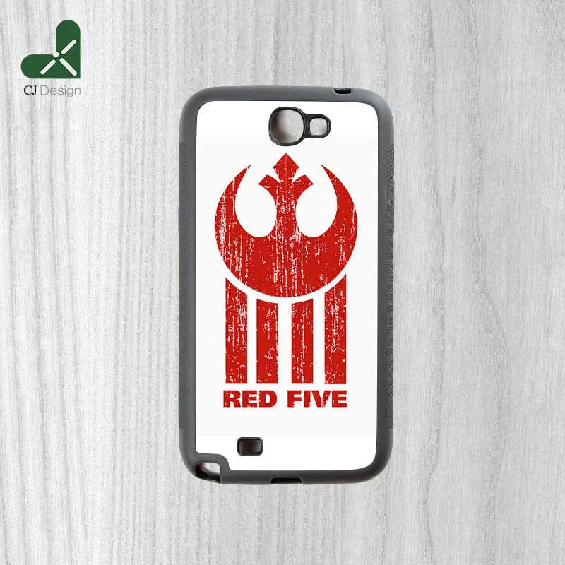 Hot Low Custom Made Red Five Pattern Durable Back Smartphone Mobile Parts Protective Cover for Samsung Note2 Note3 Note4 |
