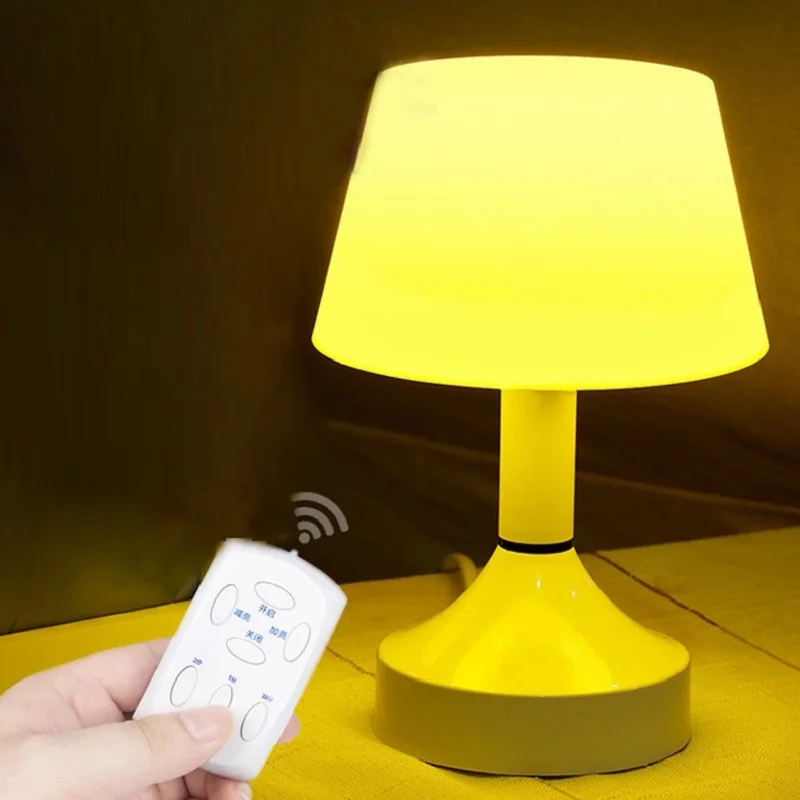 

Rechargeable LED Switch/Remote Desk Lamp 10 Modes Brightness Adustable Timing Eye Protection Night Light Bedroom Reading Light