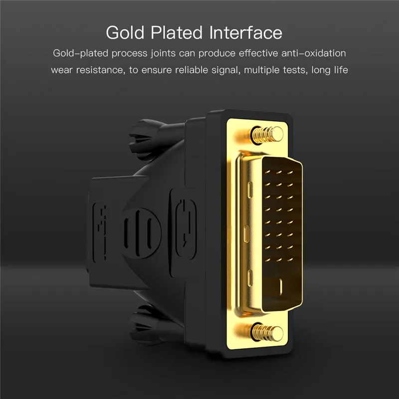 Позолоченный преобразователь DVI HDMI 24K 1080P гнездо 24 + 1 штекер адаптер кабель для ПК