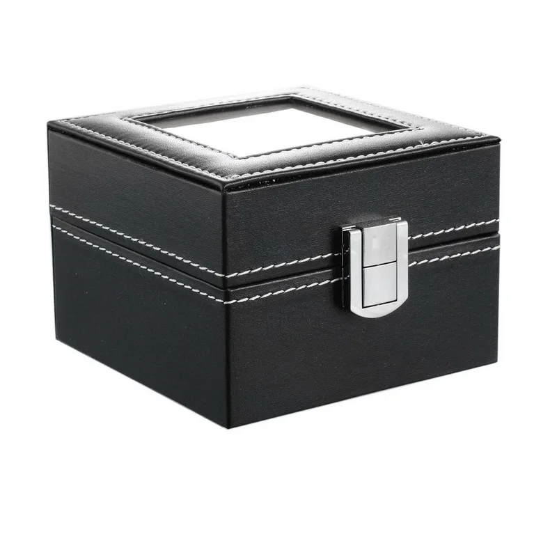 LOOZYKIT 10 размеров черные высококачественные часы из искусственной кожи контейнер для хранения ювелирных изделий Органайзер для наручных часов Boite Montre 1 шт