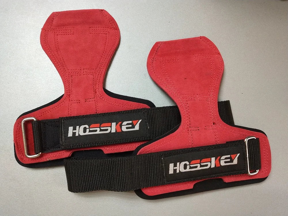 

Weight Lifting Gloves Genuine Leather Red Color Heavy Duty Straps Alternative Power Lifting Hooks Best Wrist Wraps