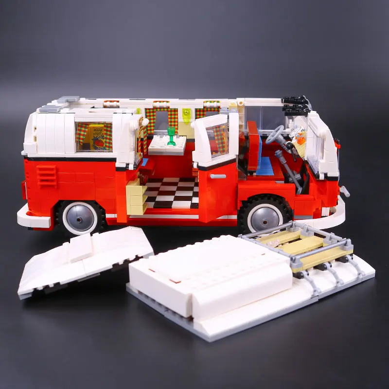 

IN STOCK XYTMC DHL 21001 1354Pcs Creator Volkswagen T1 Camper Van LEPIN Model Building Kits Bricks Toys Compatible 10220 Gifts