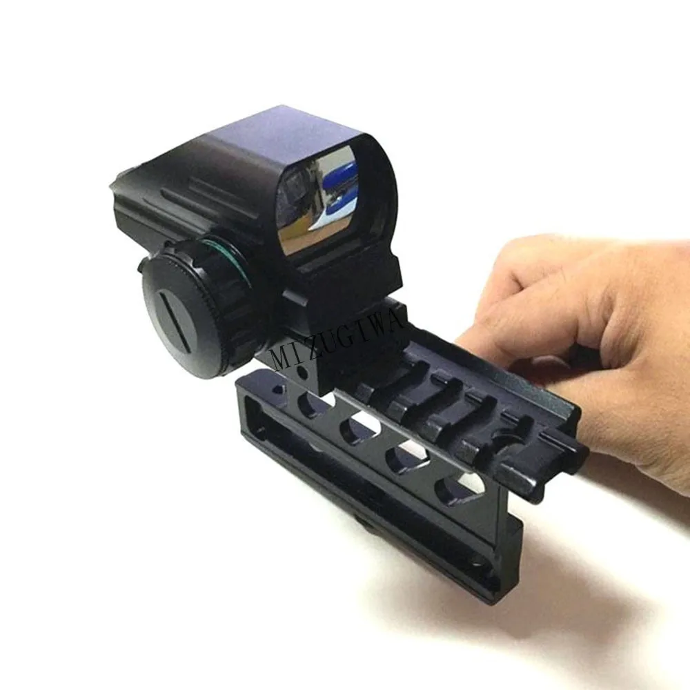 

MIZUGIWA Green Red Dot Sight Reflex Scope 20mm Hunting Tactical AK Holographic 1x22x33 Reflex + AK Side Mount Quick QD Style